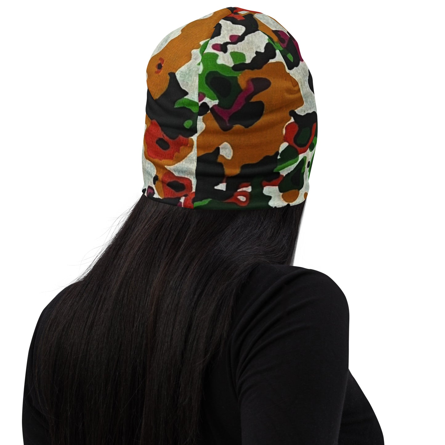 Multicolour Paint Ankara Beanie