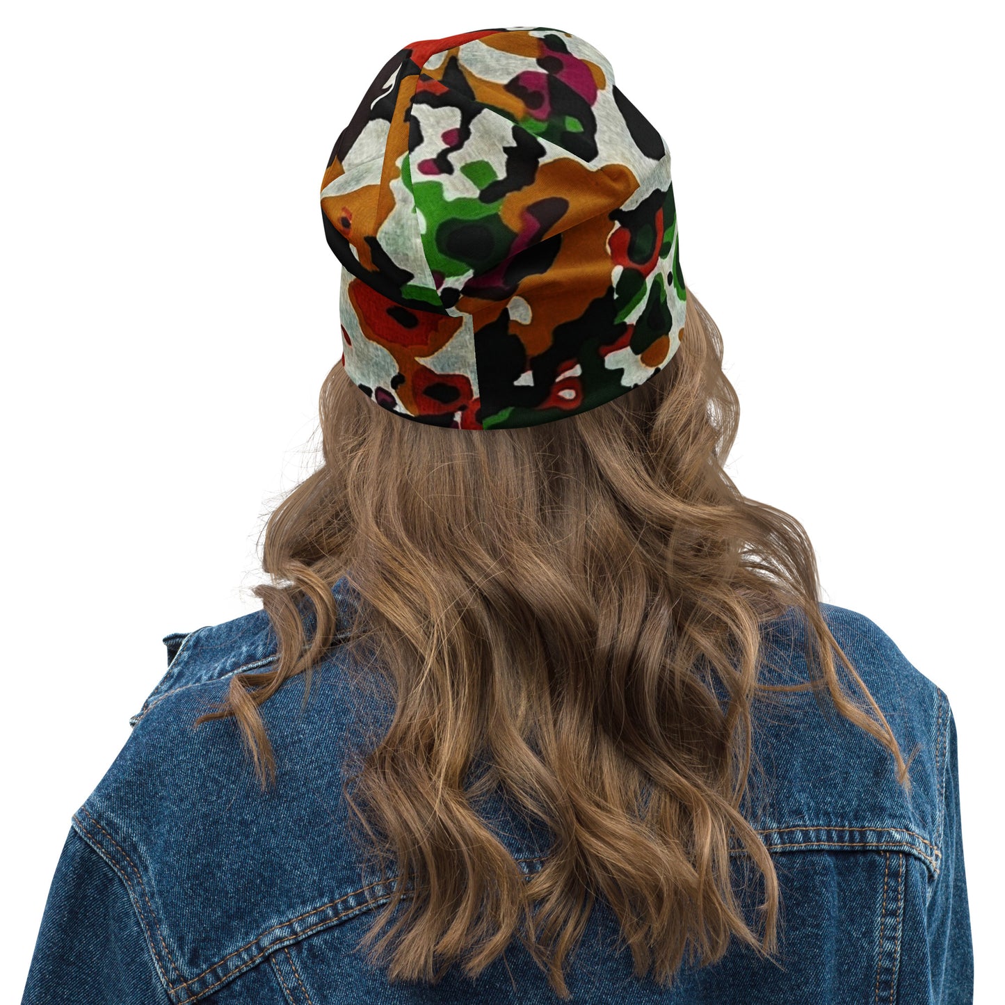 Multicolour Paint Ankara Beanie