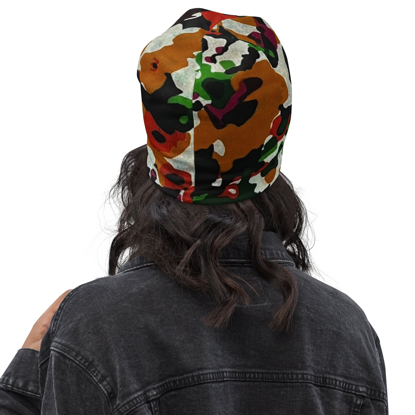 Multicolour Paint Ankara Beanie