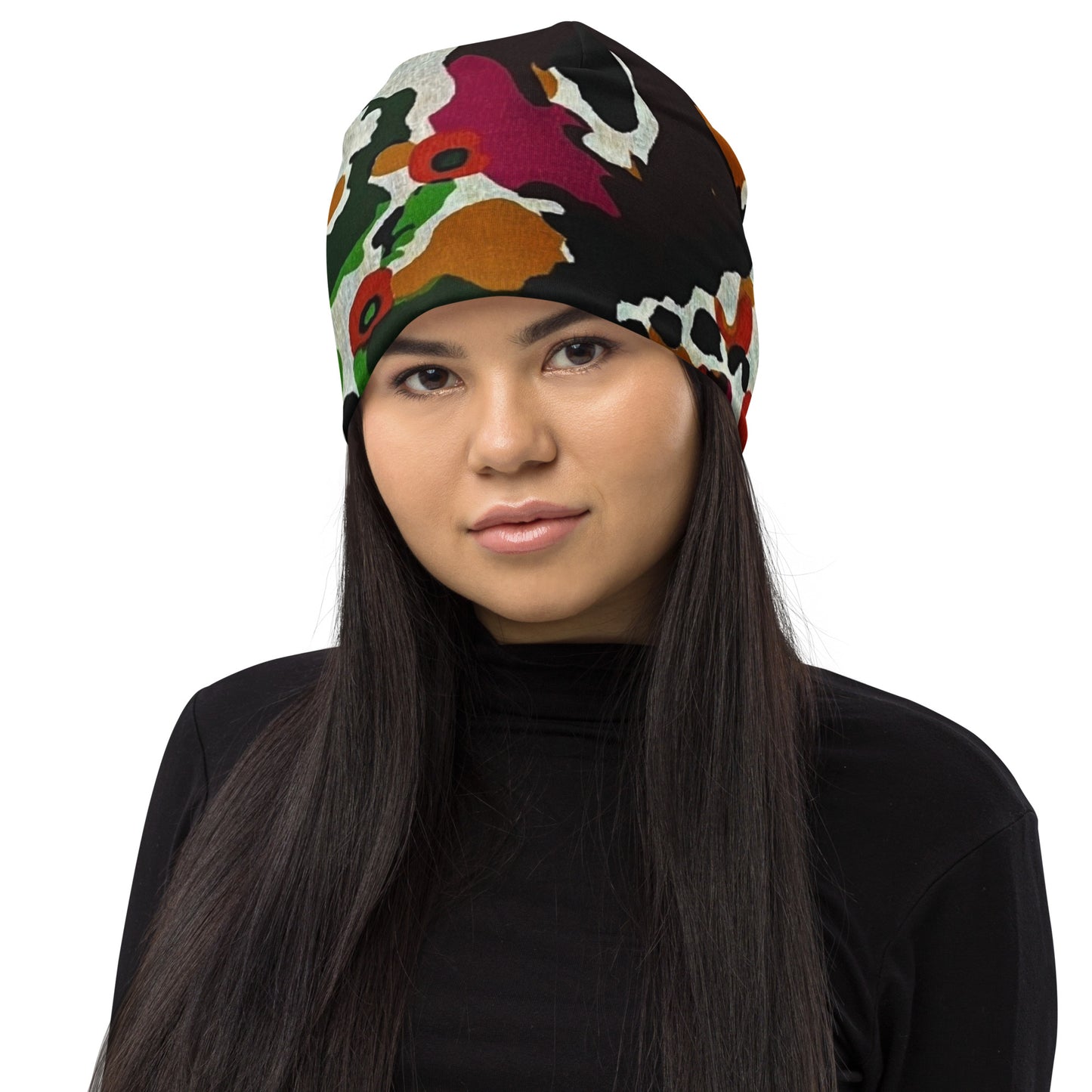 Multicolour Paint Ankara Beanie