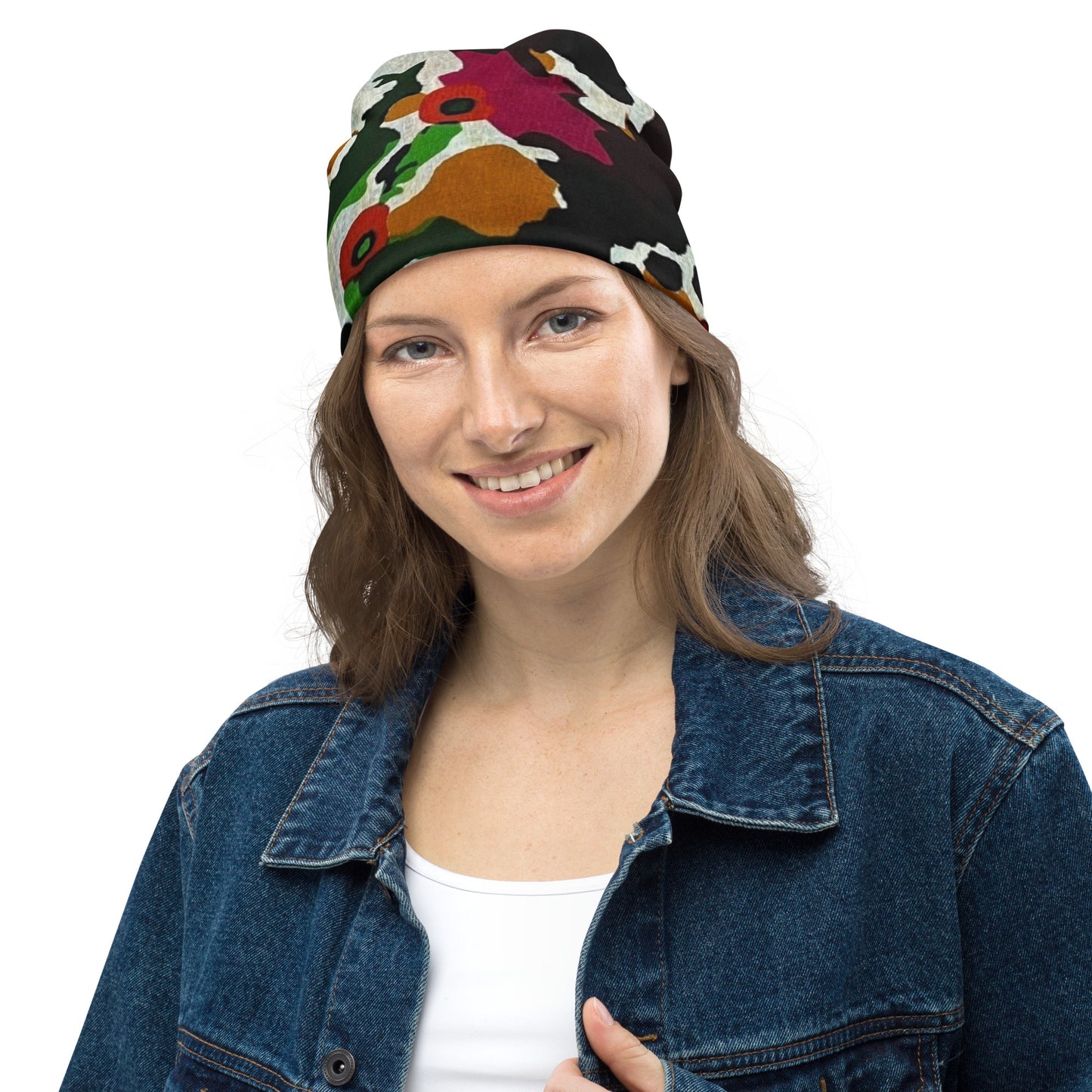 Multicolour Paint Ankara Beanie