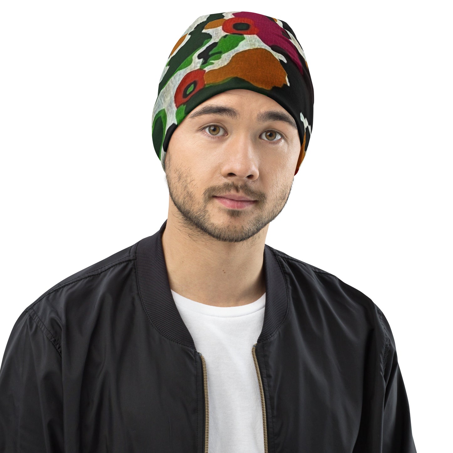 Multicolour Paint Ankara Beanie