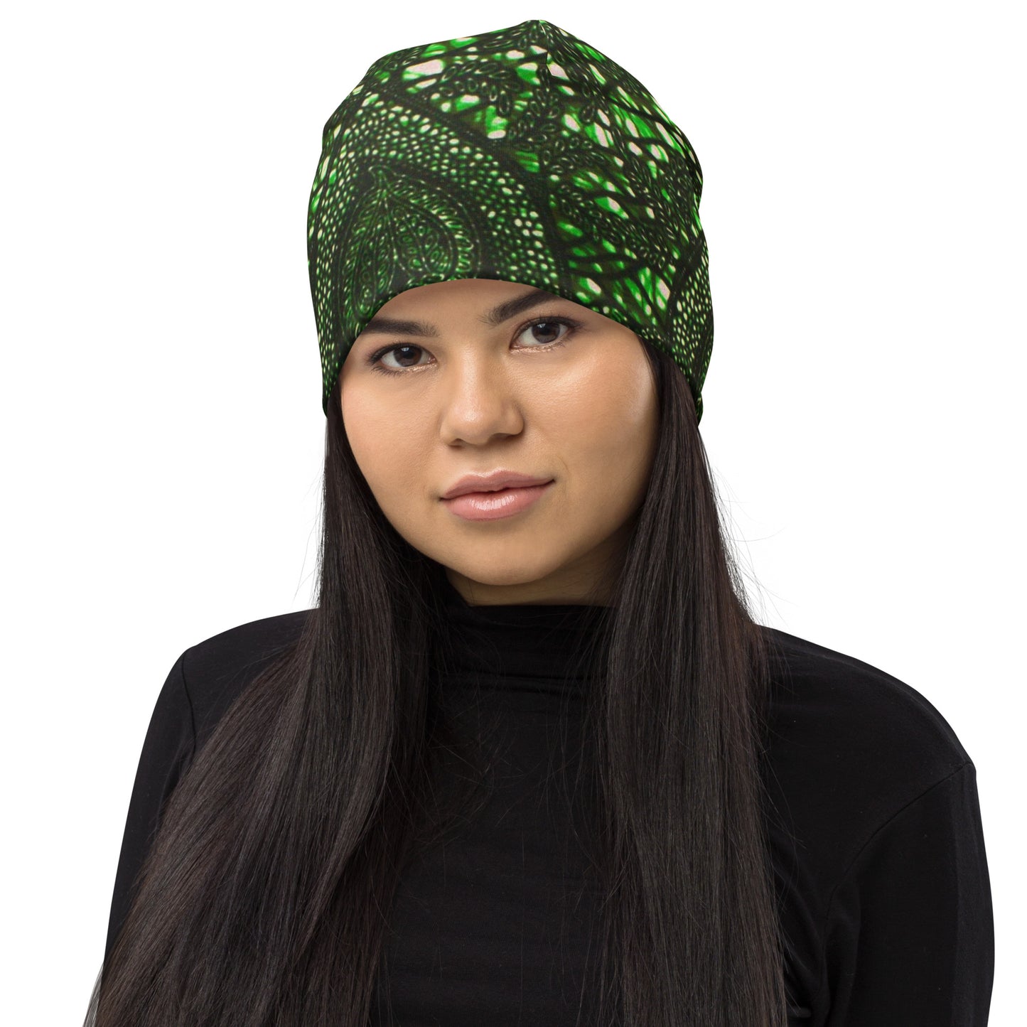 Green Peas Ankara Beanie