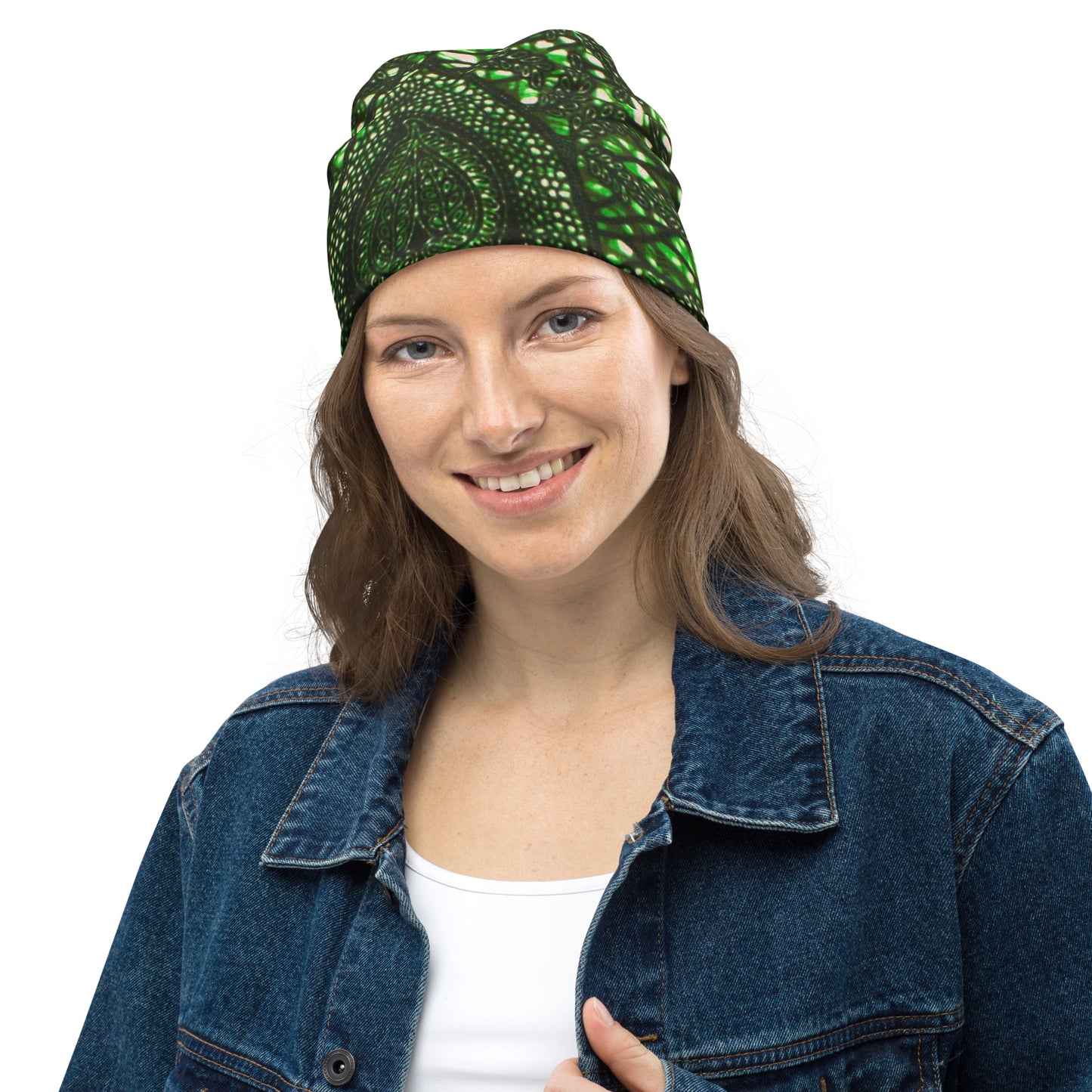 Green Peas Ankara Beanie