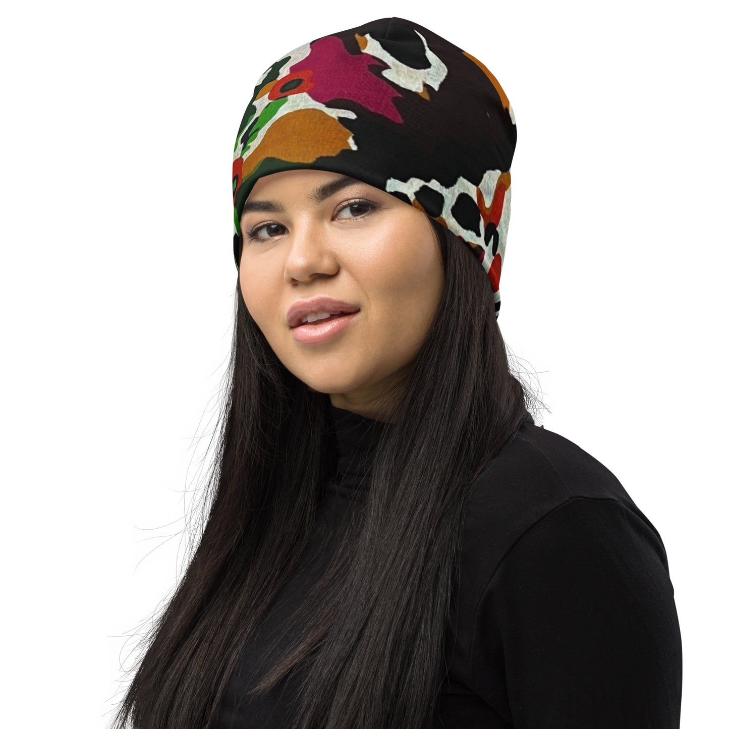 Multicolour Paint Ankara Beanie