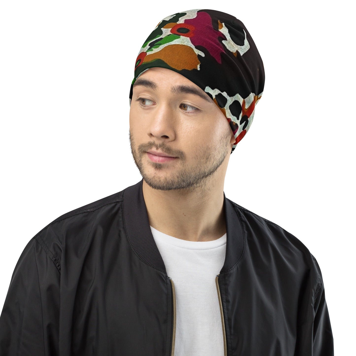 Multicolour Paint Ankara Beanie