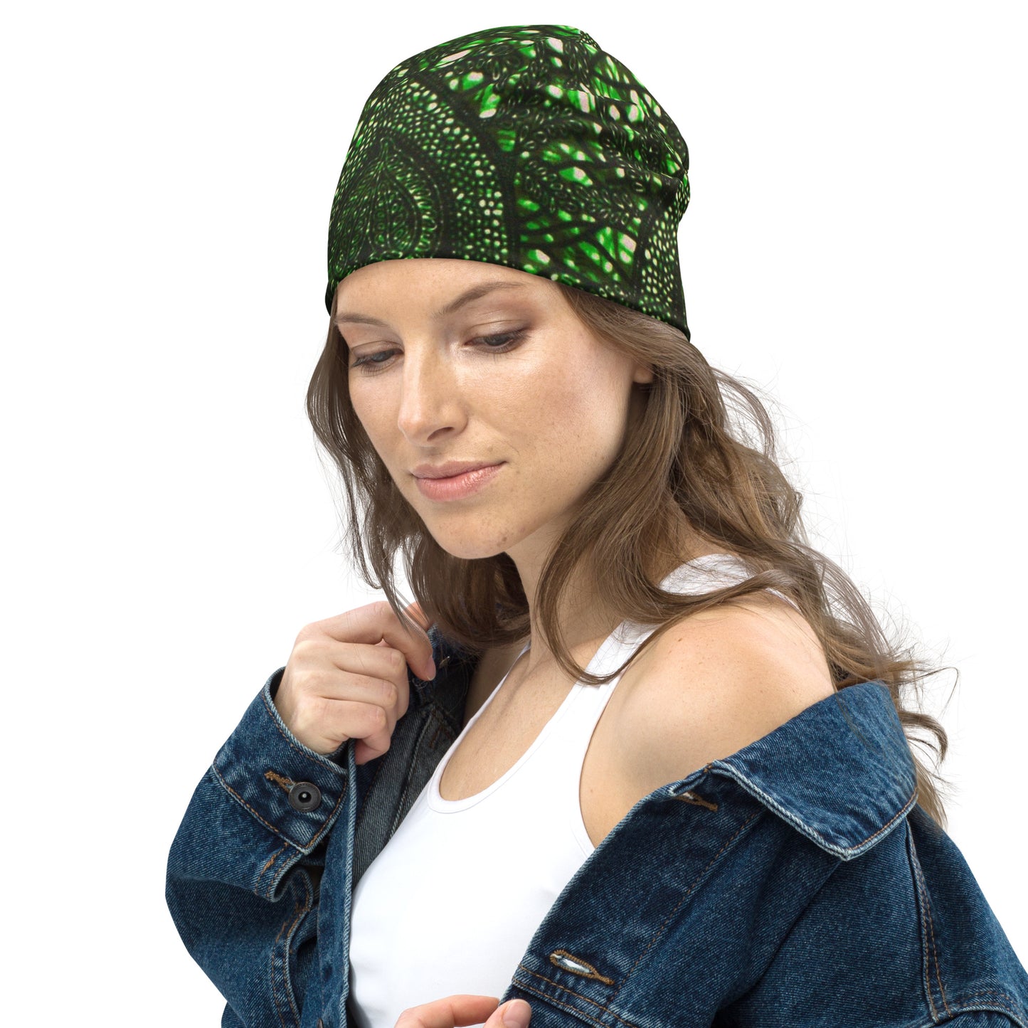 Green Peas Ankara Beanie