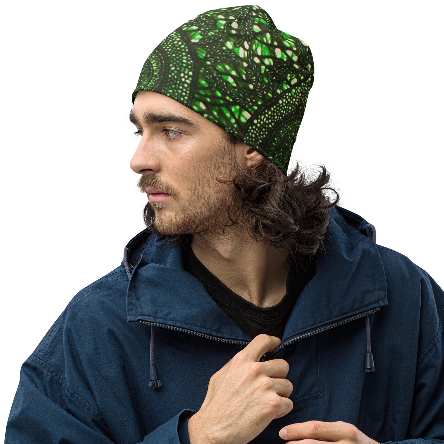 Green Peas Ankara Beanie