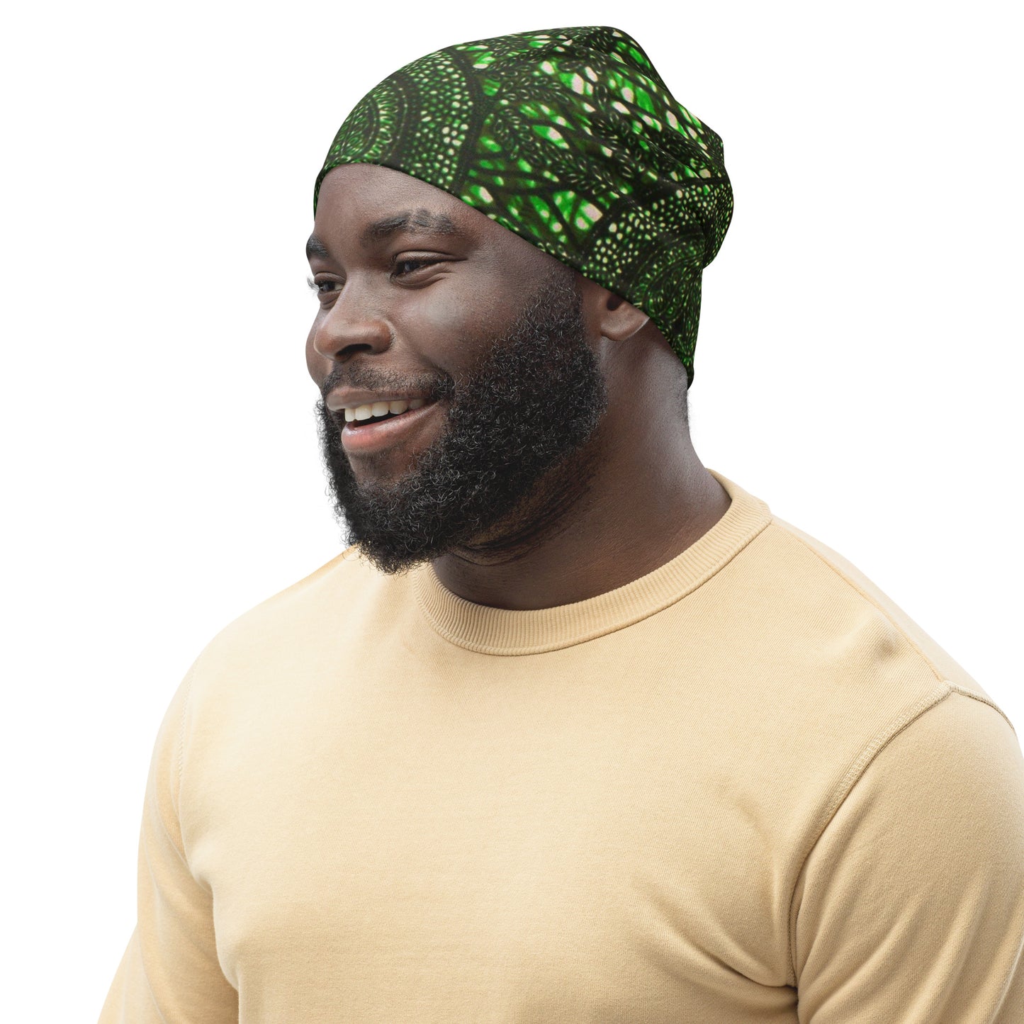 Green Peas Ankara Beanie