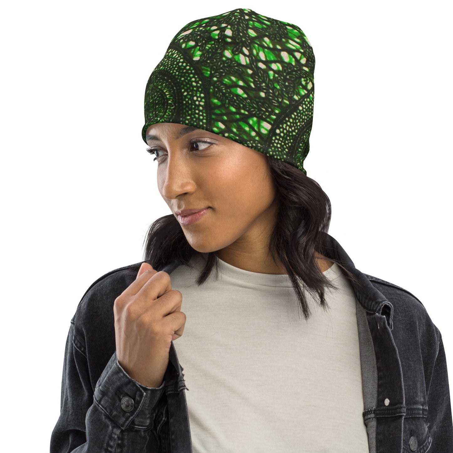 Green Peas Ankara Beanie