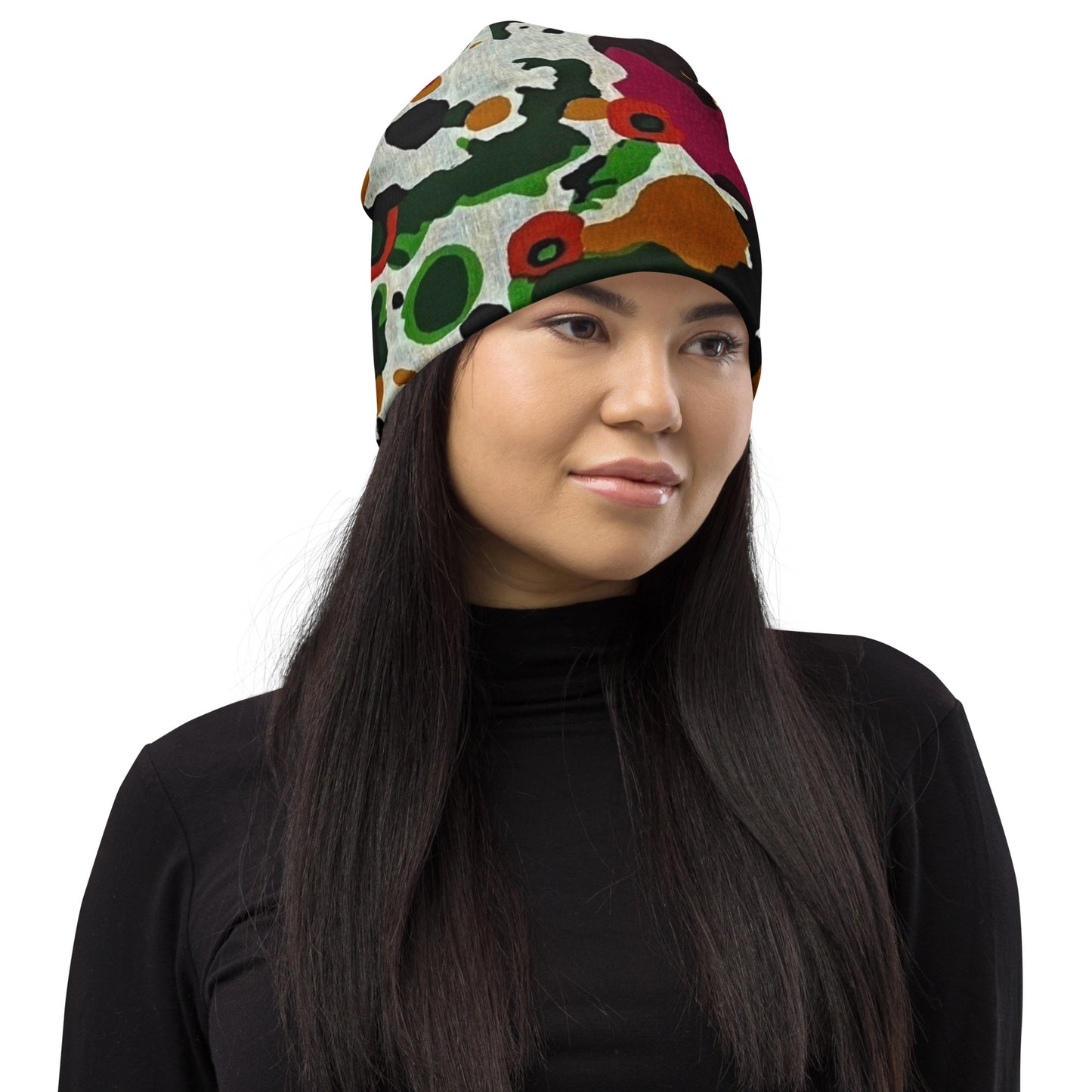 Multicolour Paint Ankara Beanie