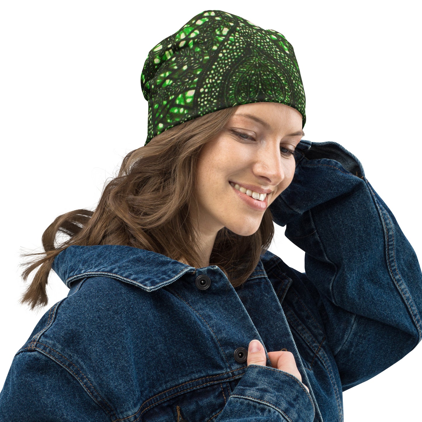 Green Peas Ankara Beanie