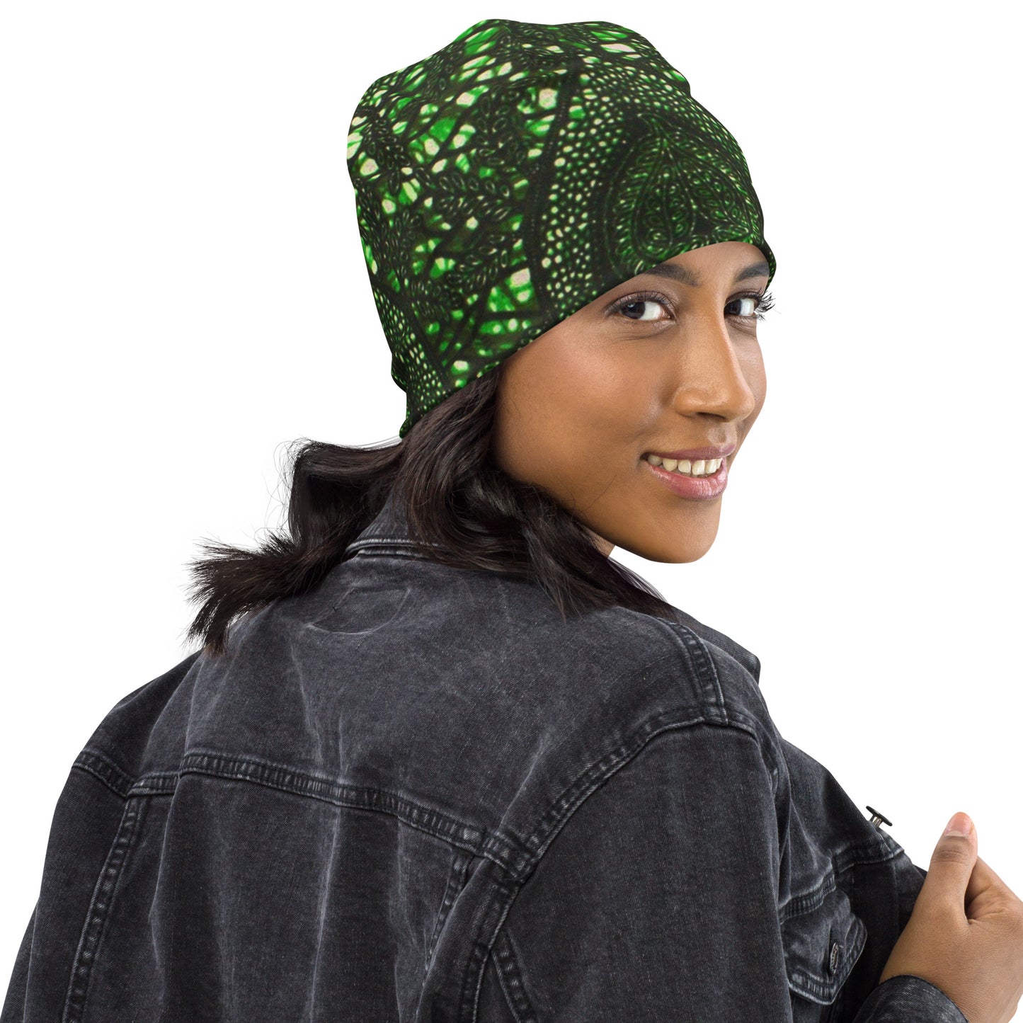 Green Peas Ankara Beanie