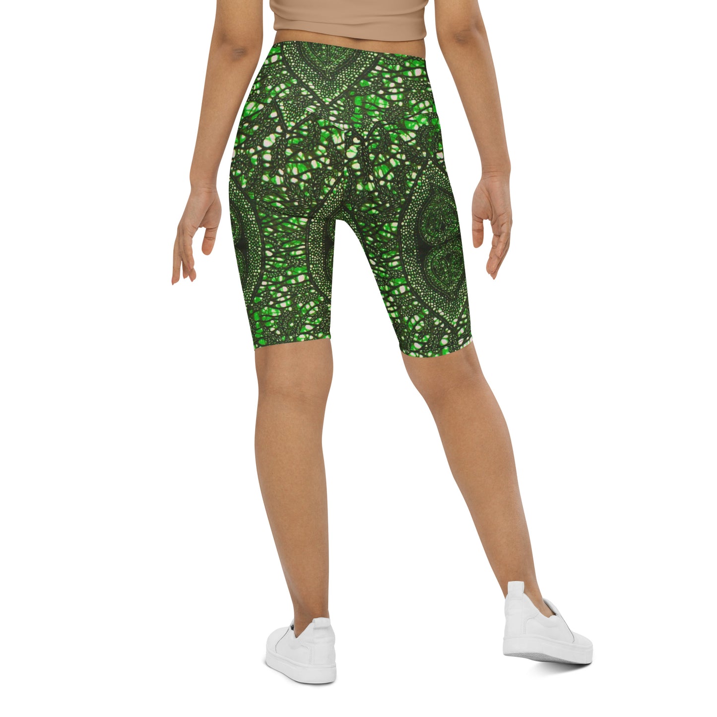 Green Peas Ankara Biker Shorts