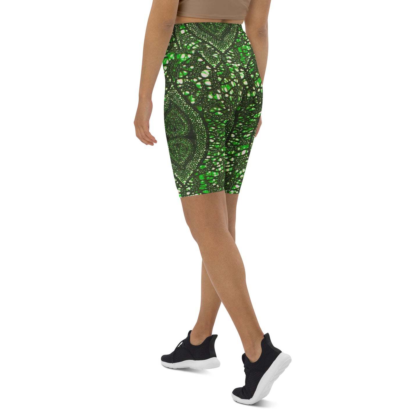 Green Peas Ankara Biker Shorts