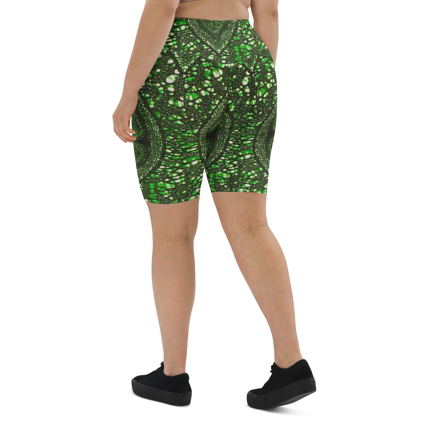 Green Peas Ankara Biker Shorts