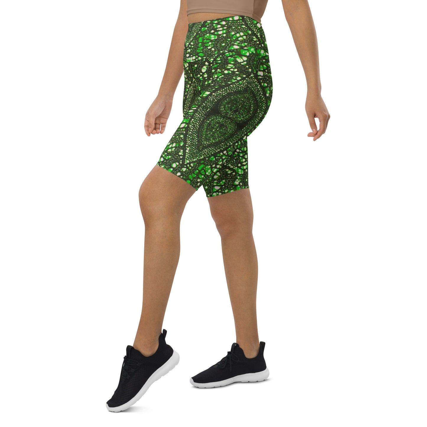 Green Peas Ankara Biker Shorts