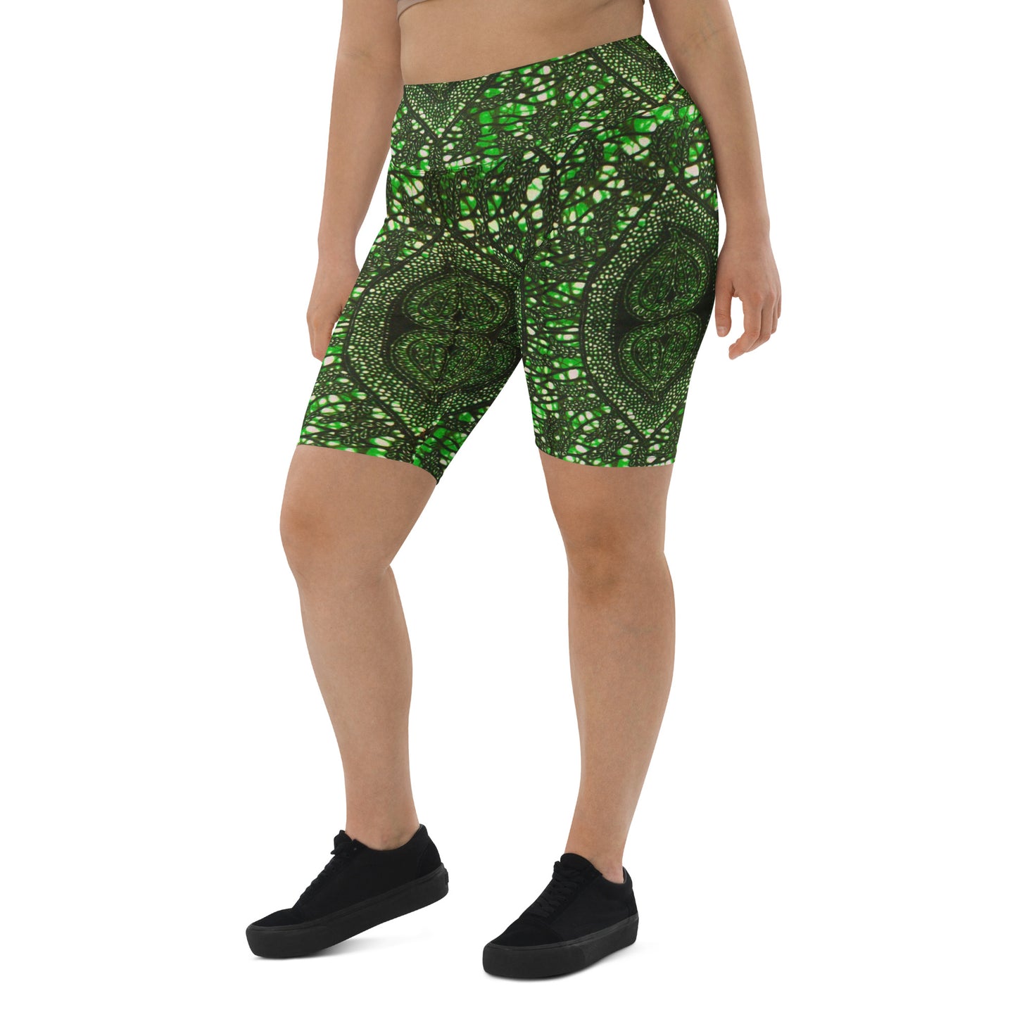 Green Peas Ankara Biker Shorts