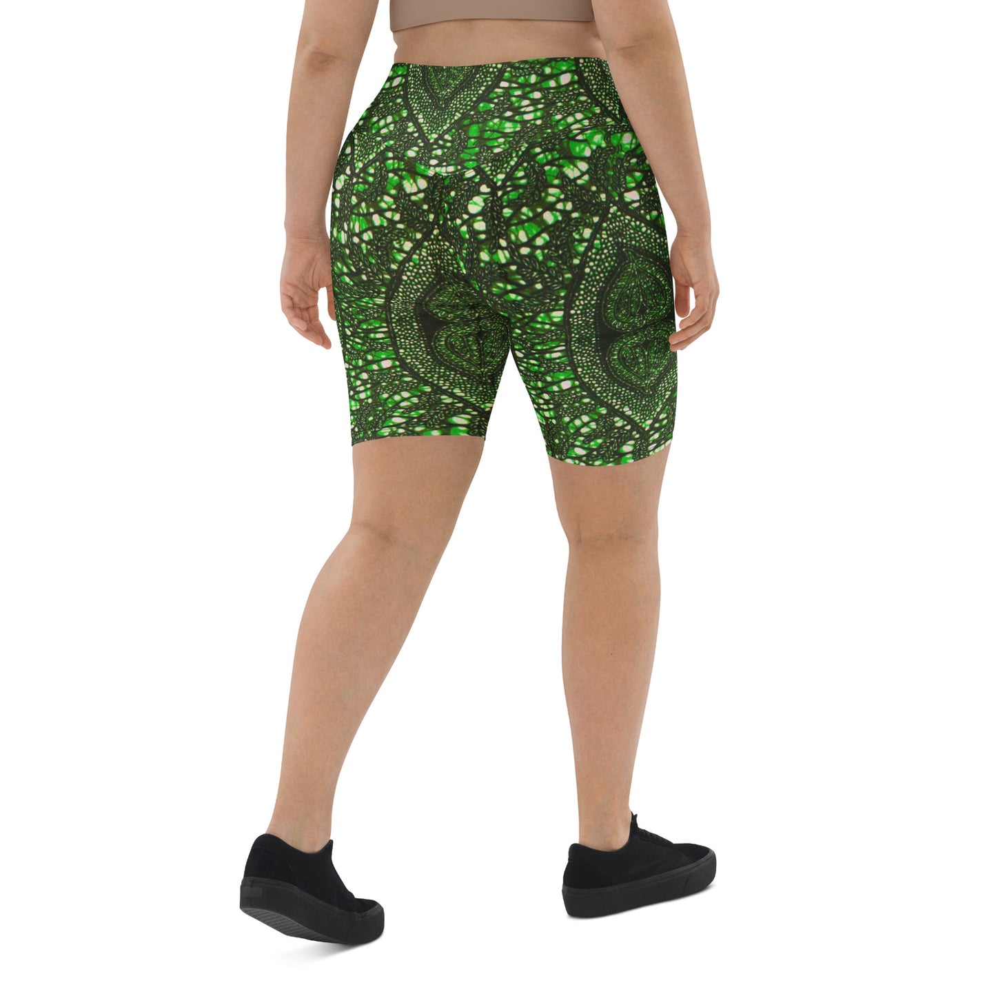 Green Peas Ankara Biker Shorts