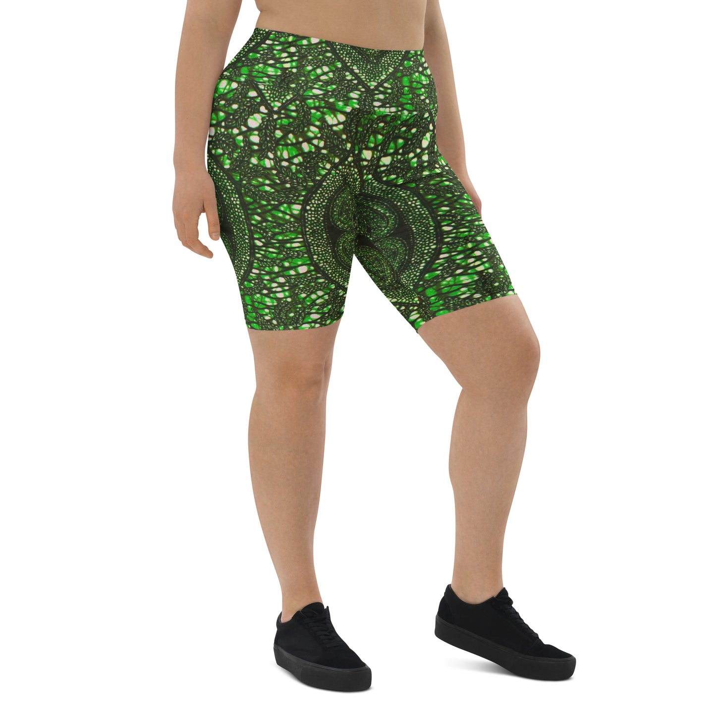 Green Peas Ankara Biker Shorts