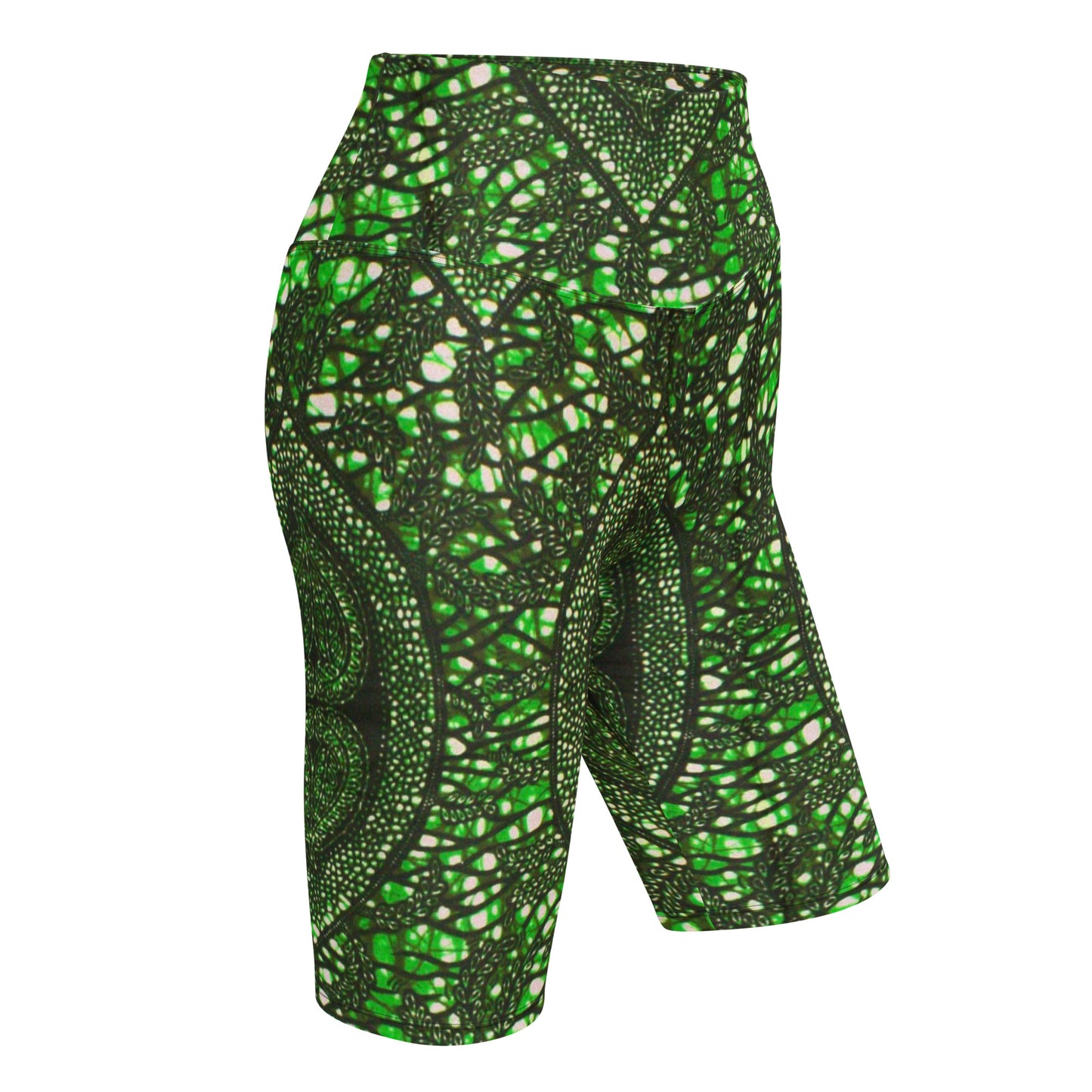 Green Peas Ankara Biker Shorts