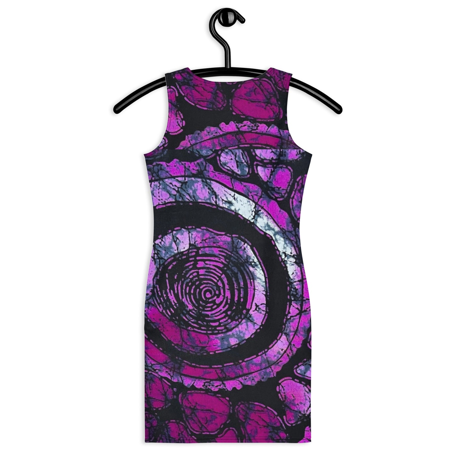 Purple Adire Bodycon dress