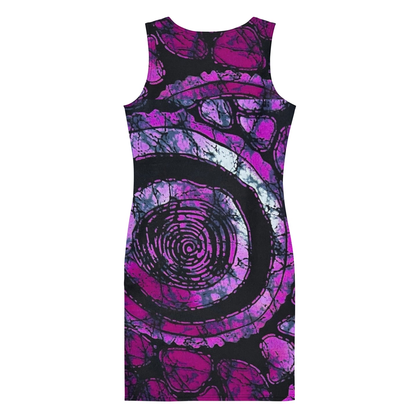 Purple Adire Bodycon dress