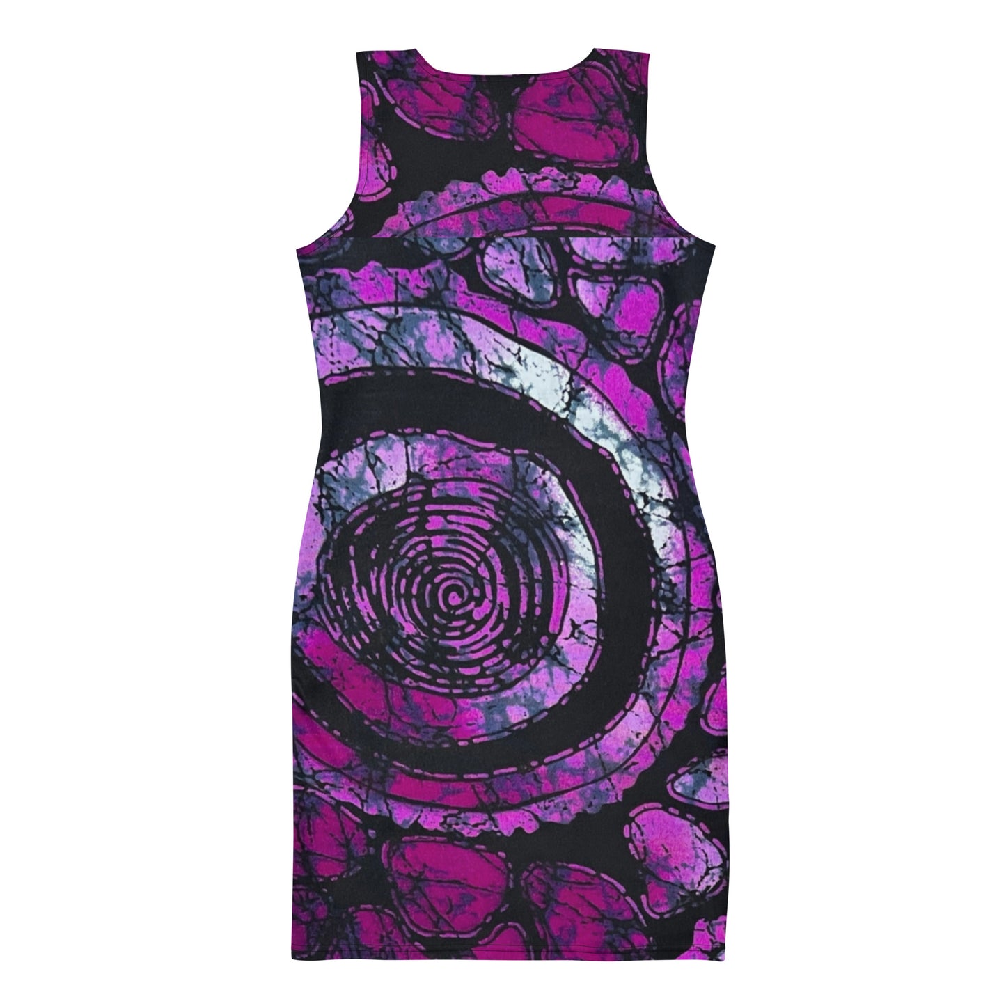 Purple Adire Bodycon dress