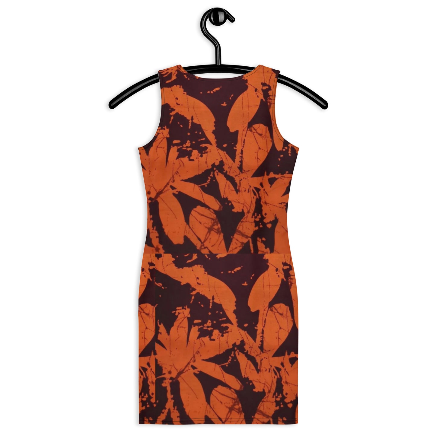 Orange Adire Bodycon Dress