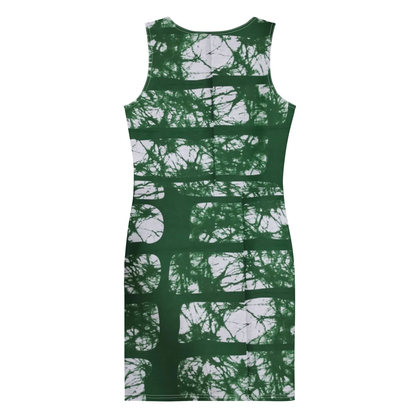 Green Adire Ankara Bodycon Dress