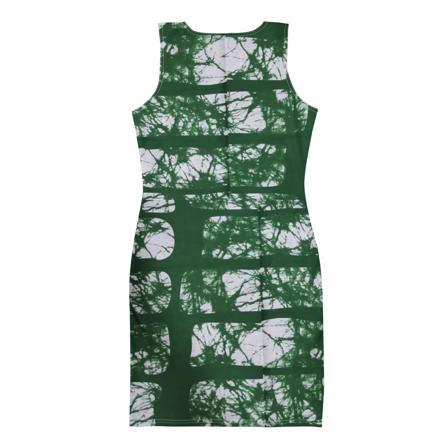 Green Adire Ankara Bodycon Dress