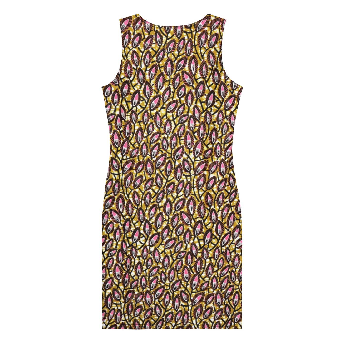 Pink Brown Ankara Bodycon Dress