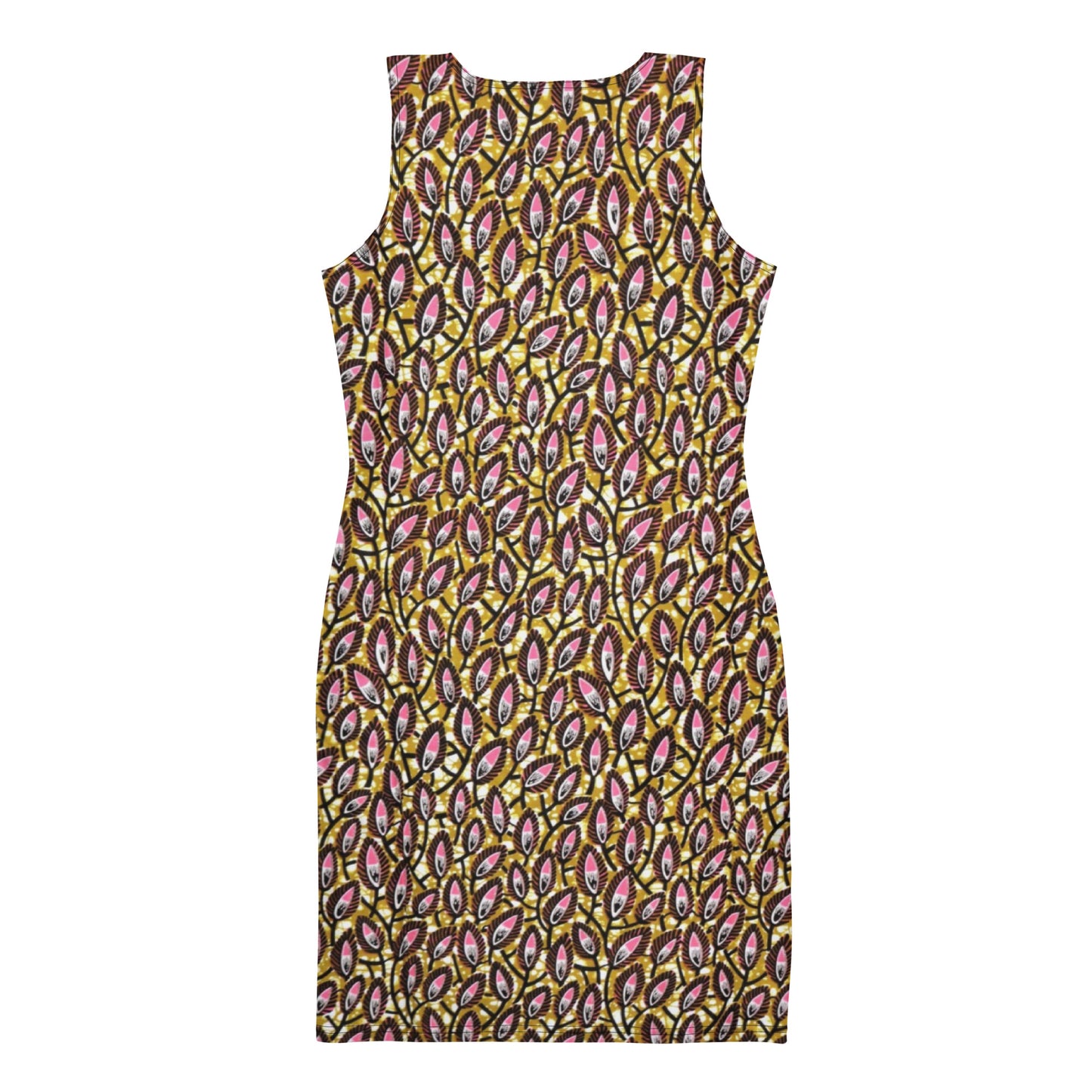 Pink Brown Ankara Bodycon Dress