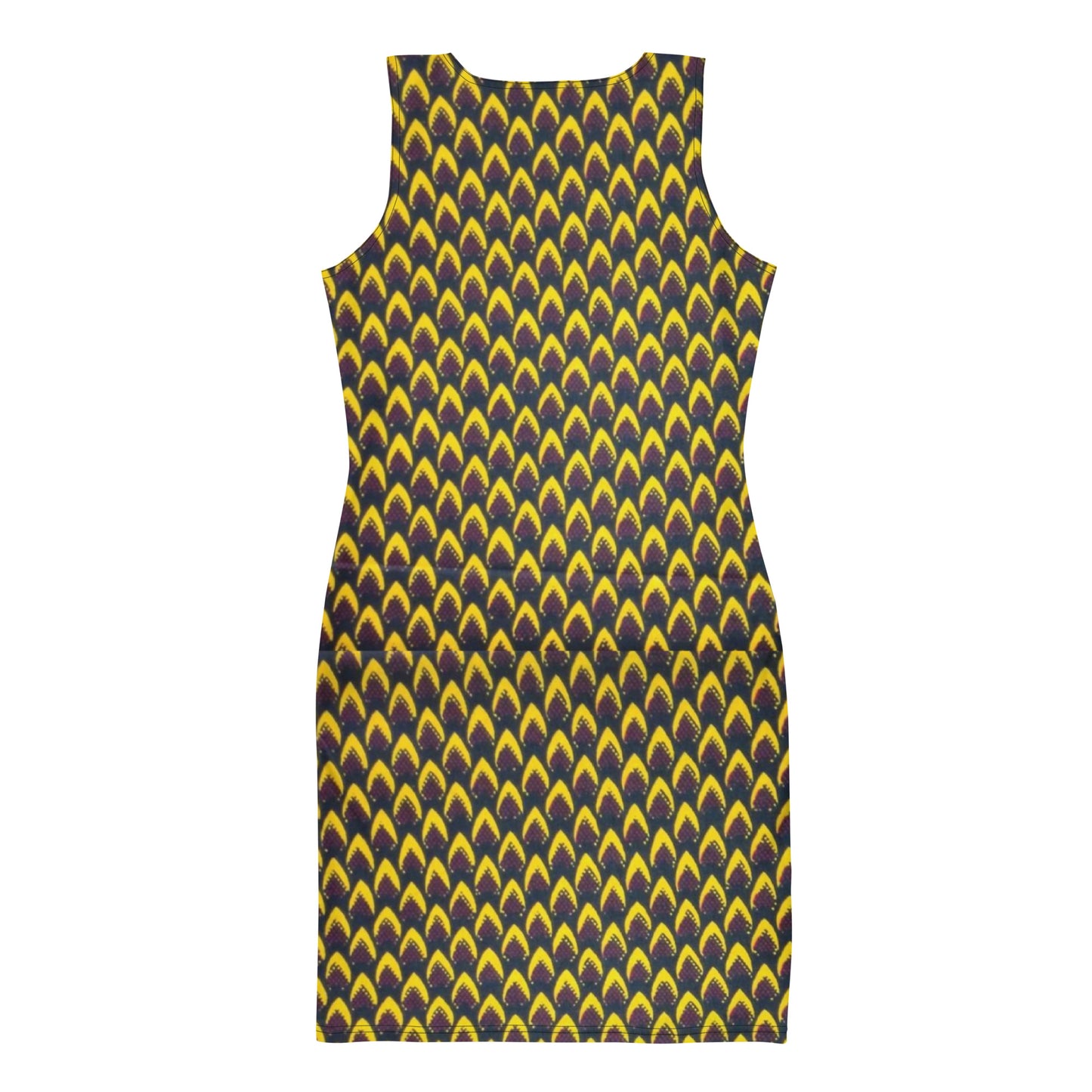 Yellow Flame Ankara Bodycon Dress