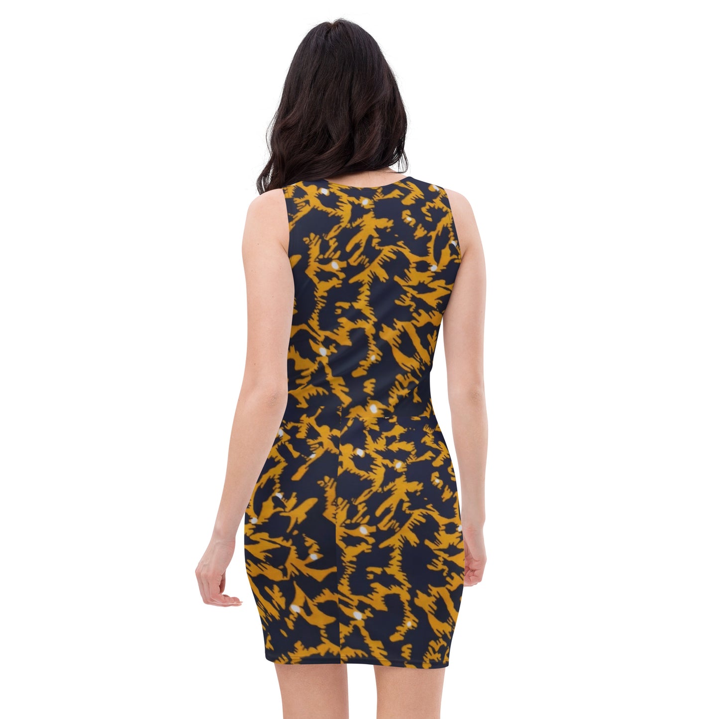 Yellow Leopard Ankara Bodycon Dress