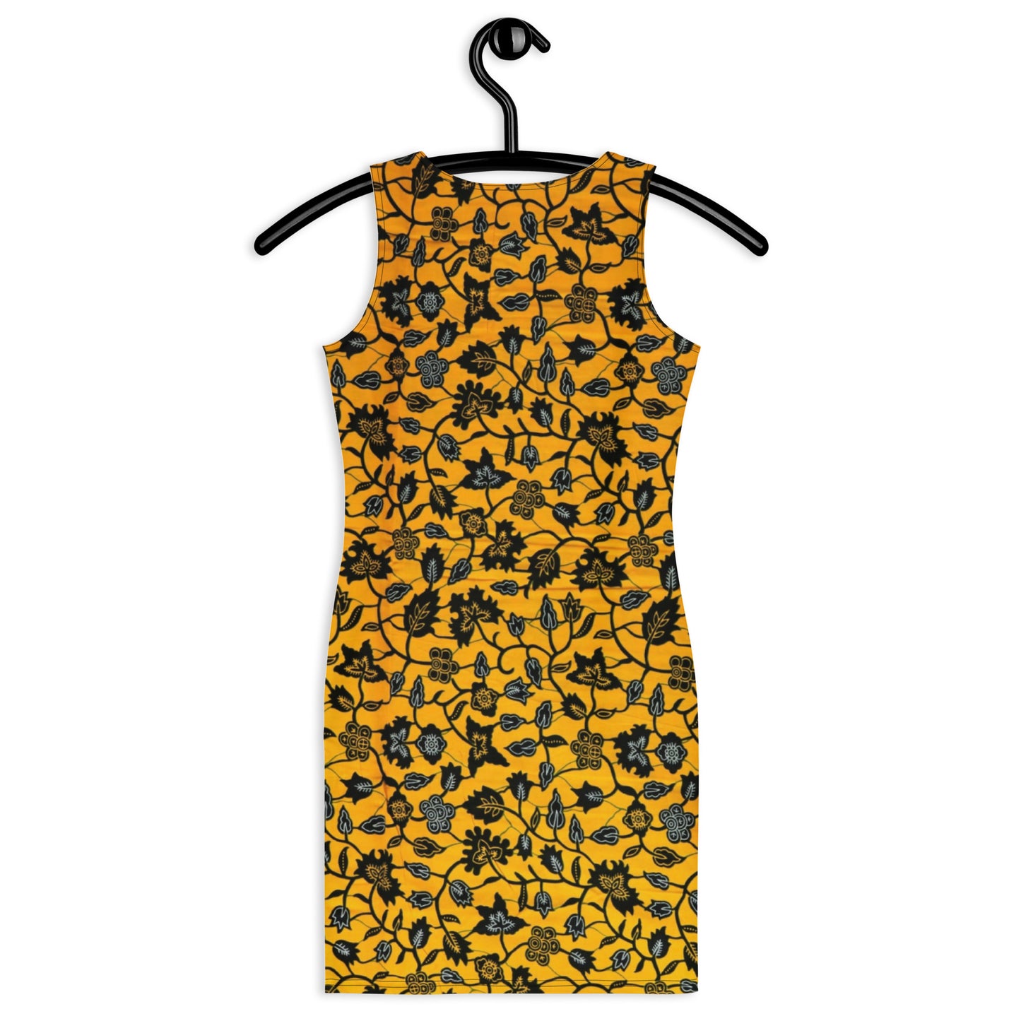 Yellow Leaves Ankara Bodycon Dress