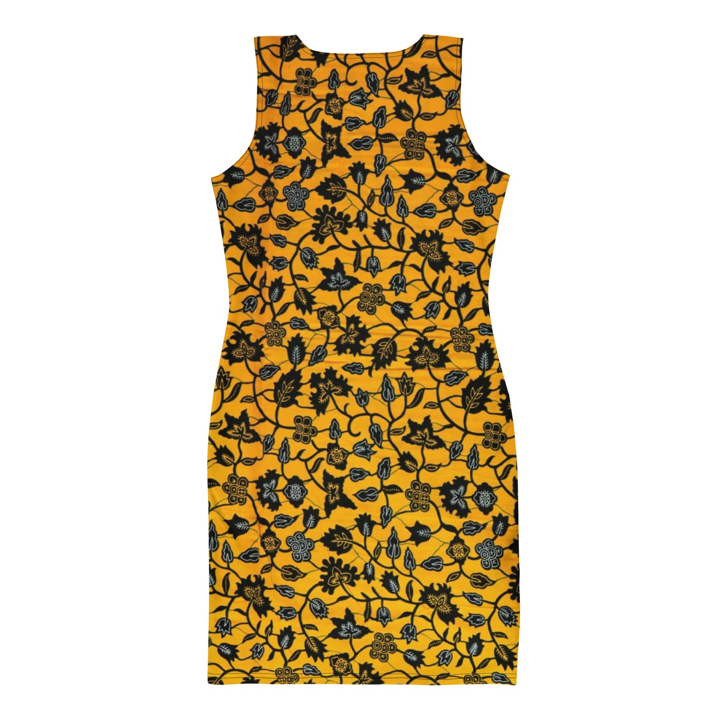 Yellow Leaves Ankara Bodycon Dress