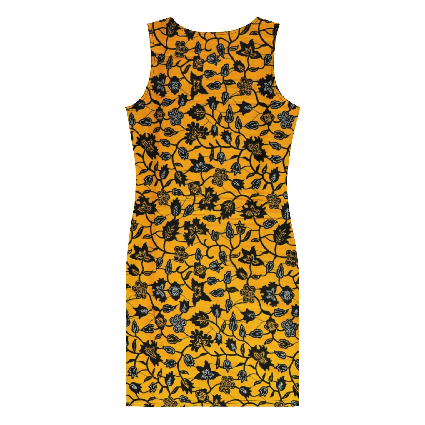 Yellow Leaves Ankara Bodycon Dress