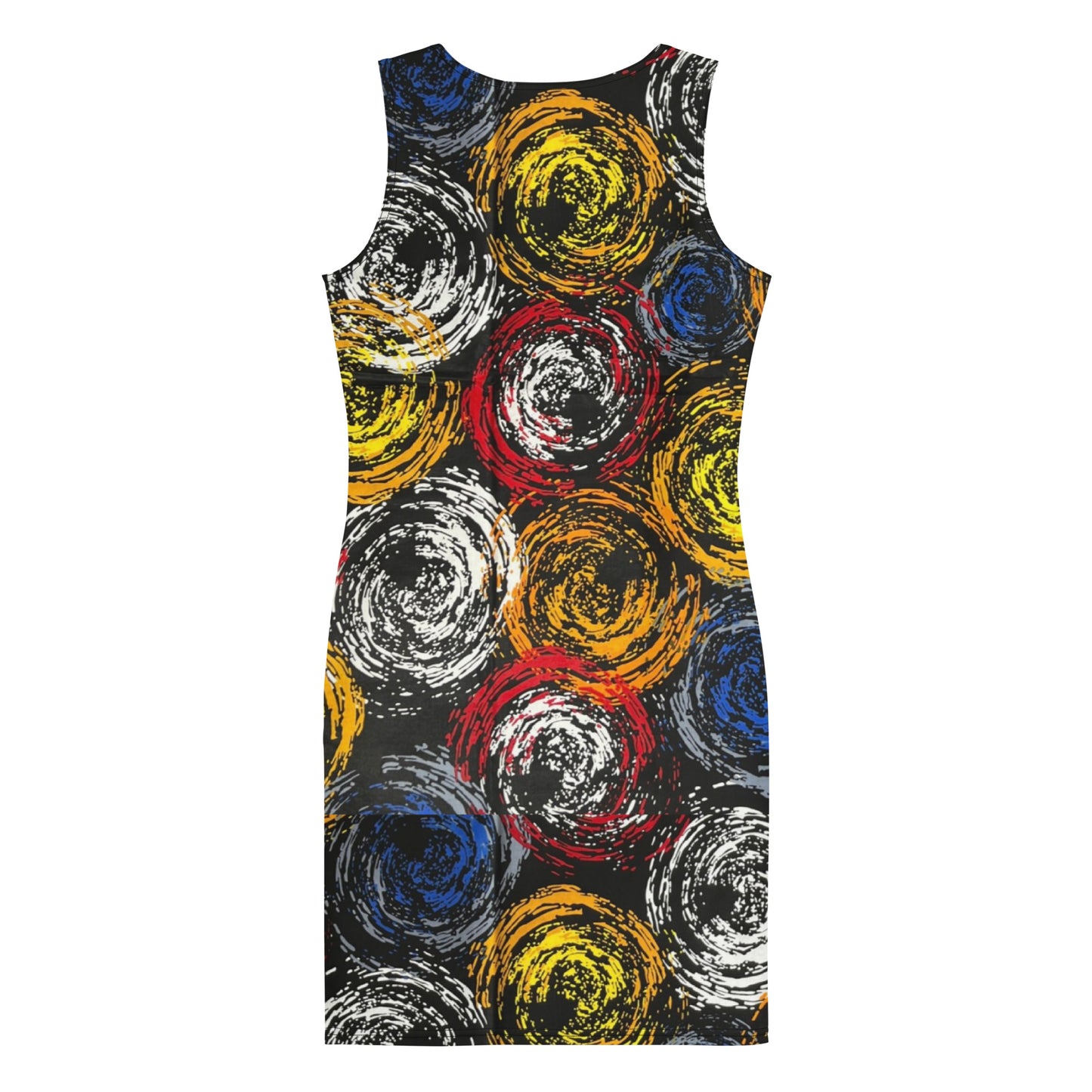 Vibrant Colourful Swirls Ankara Bodycon Dress