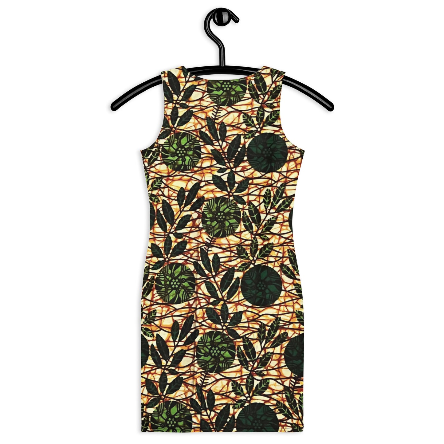 Green Leaf Wine Ankara Bodycon Dress