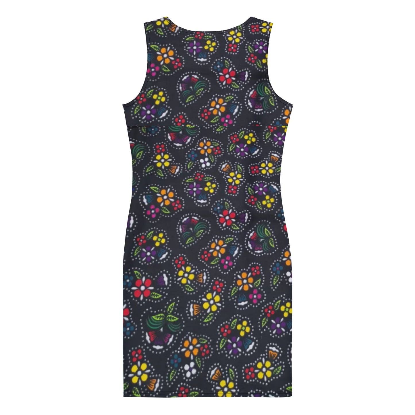 Mulicolour Dark Ankara Bodycon Dress