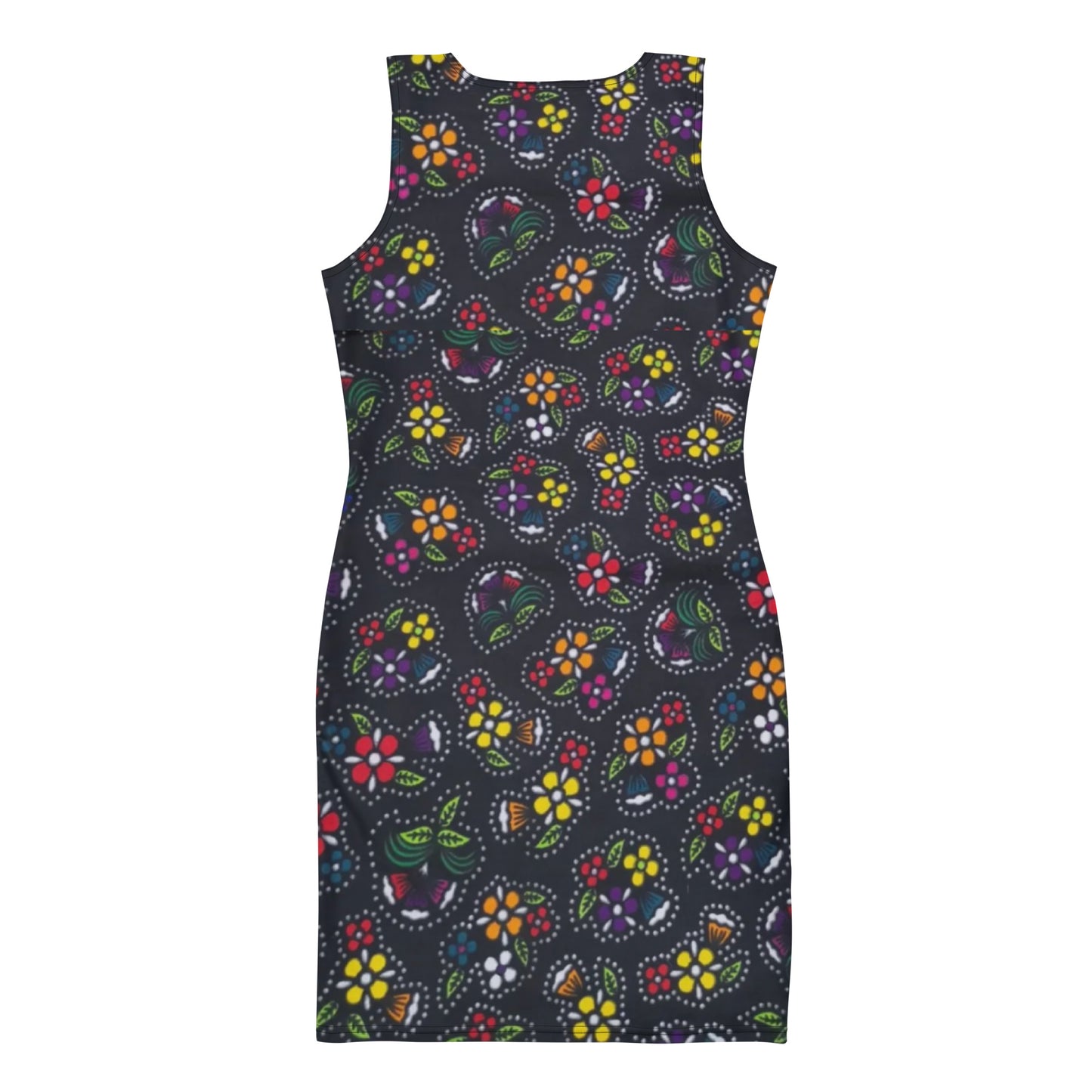 Mulicolour Dark Ankara Bodycon Dress