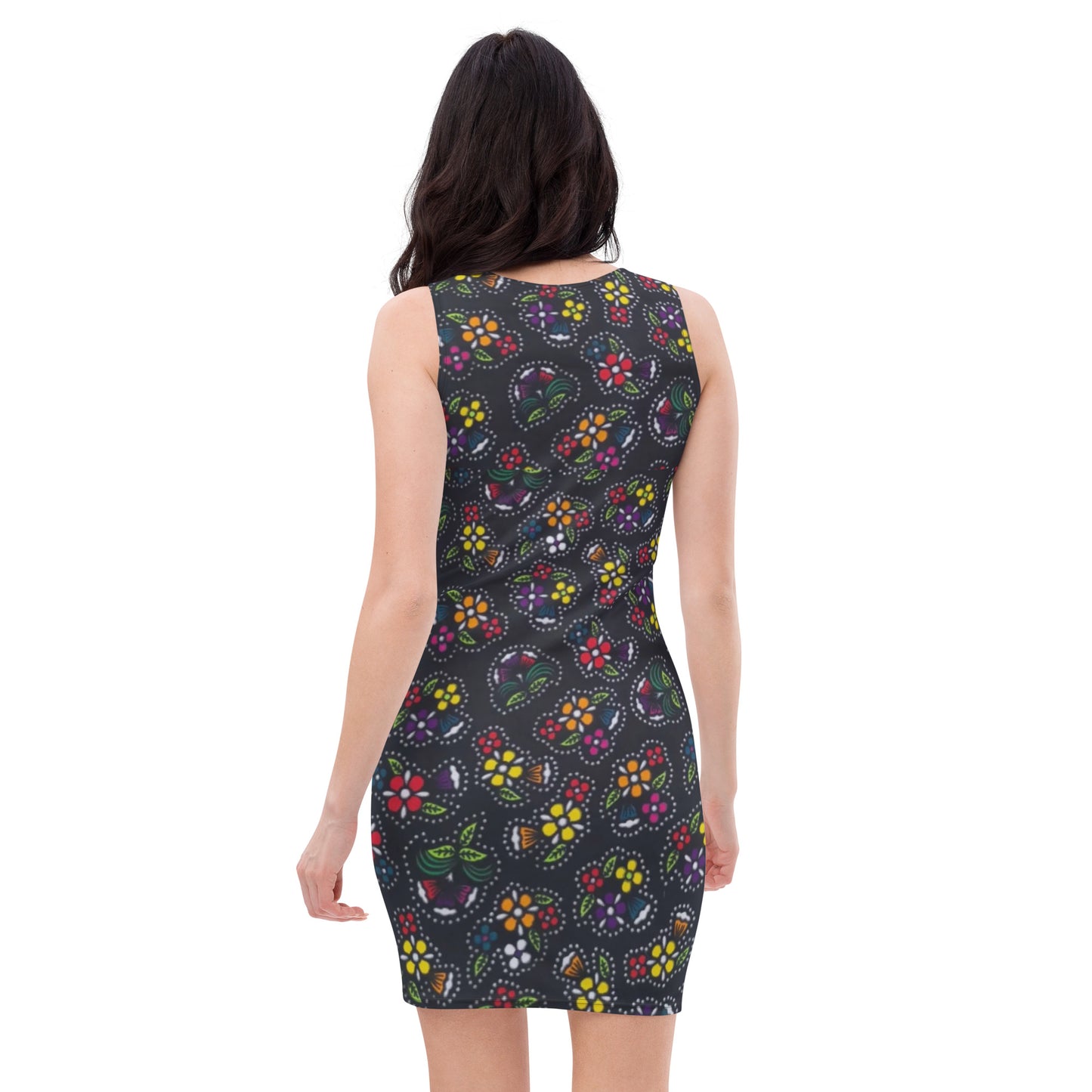 Mulicolour Dark Ankara Bodycon Dress