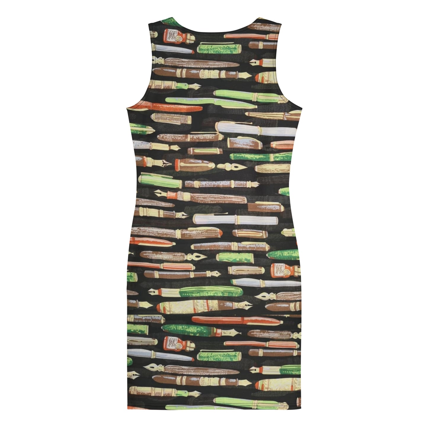 Green Pen Ankara Bodycon Dress