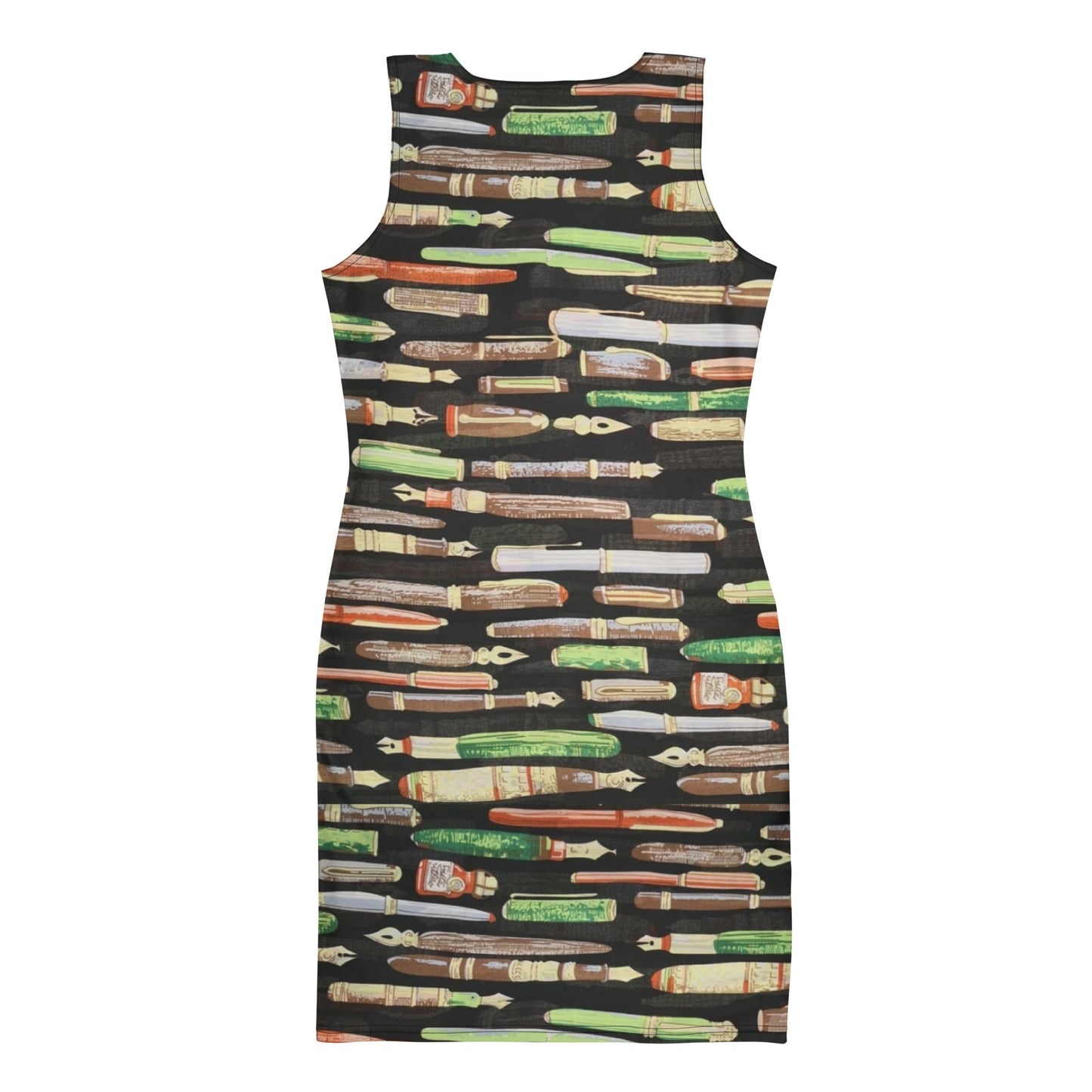 Green Pen Ankara Bodycon Dress