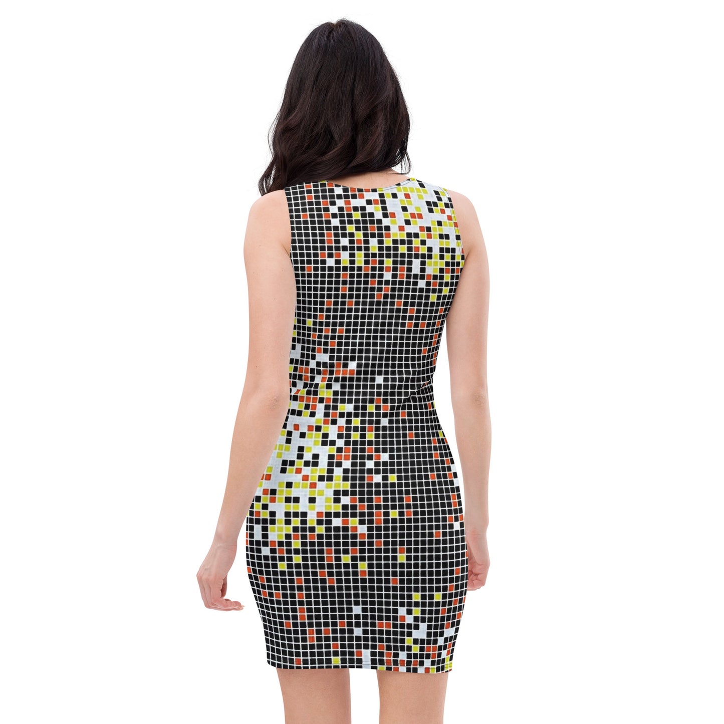 Graphic Square Ankara Bodycon Dress