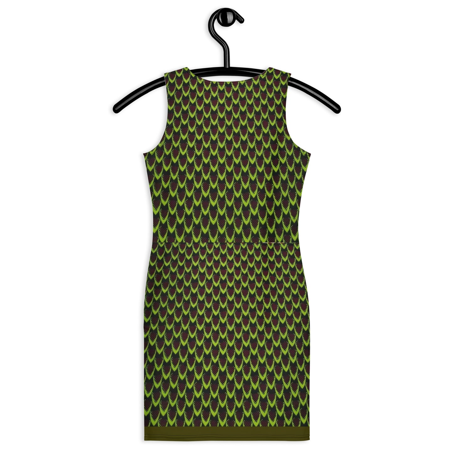 Green Flame Ankara Bodycon Dress