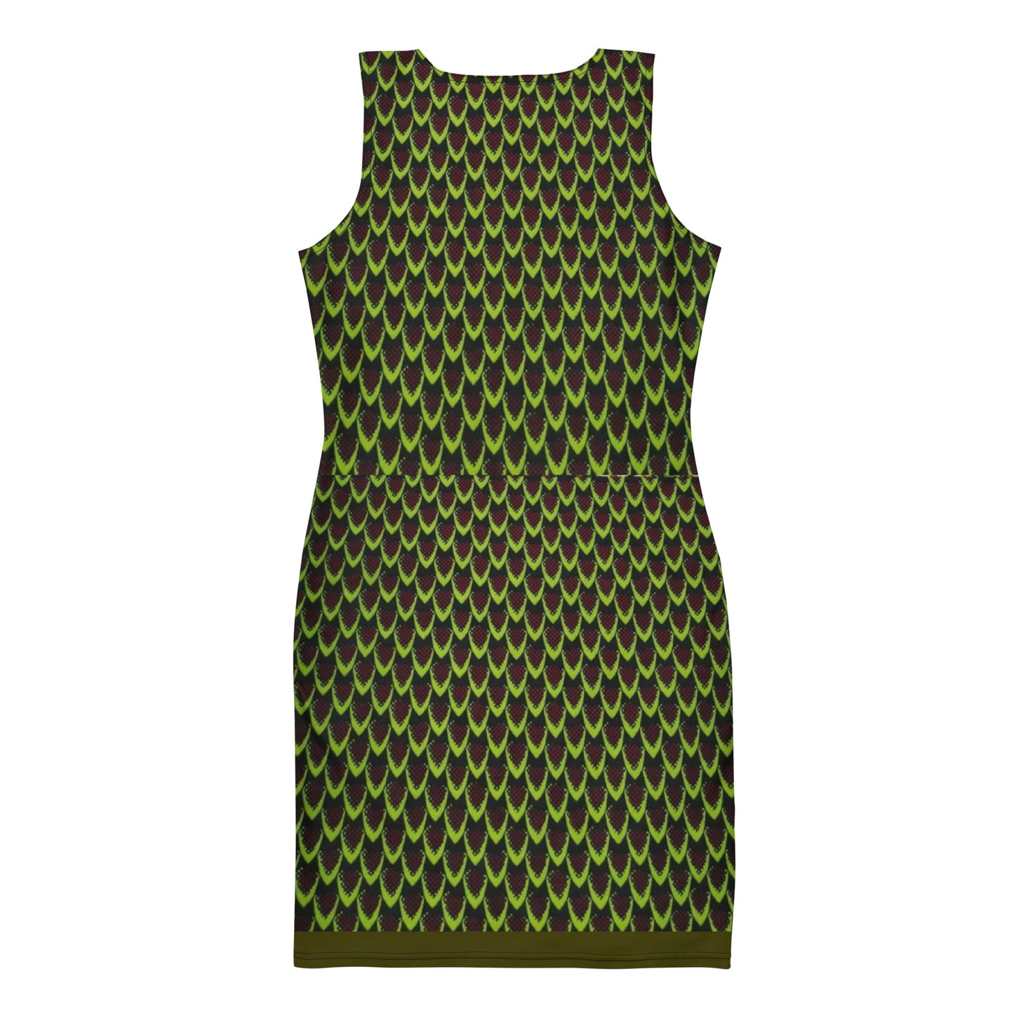 Green Flame Ankara Bodycon Dress