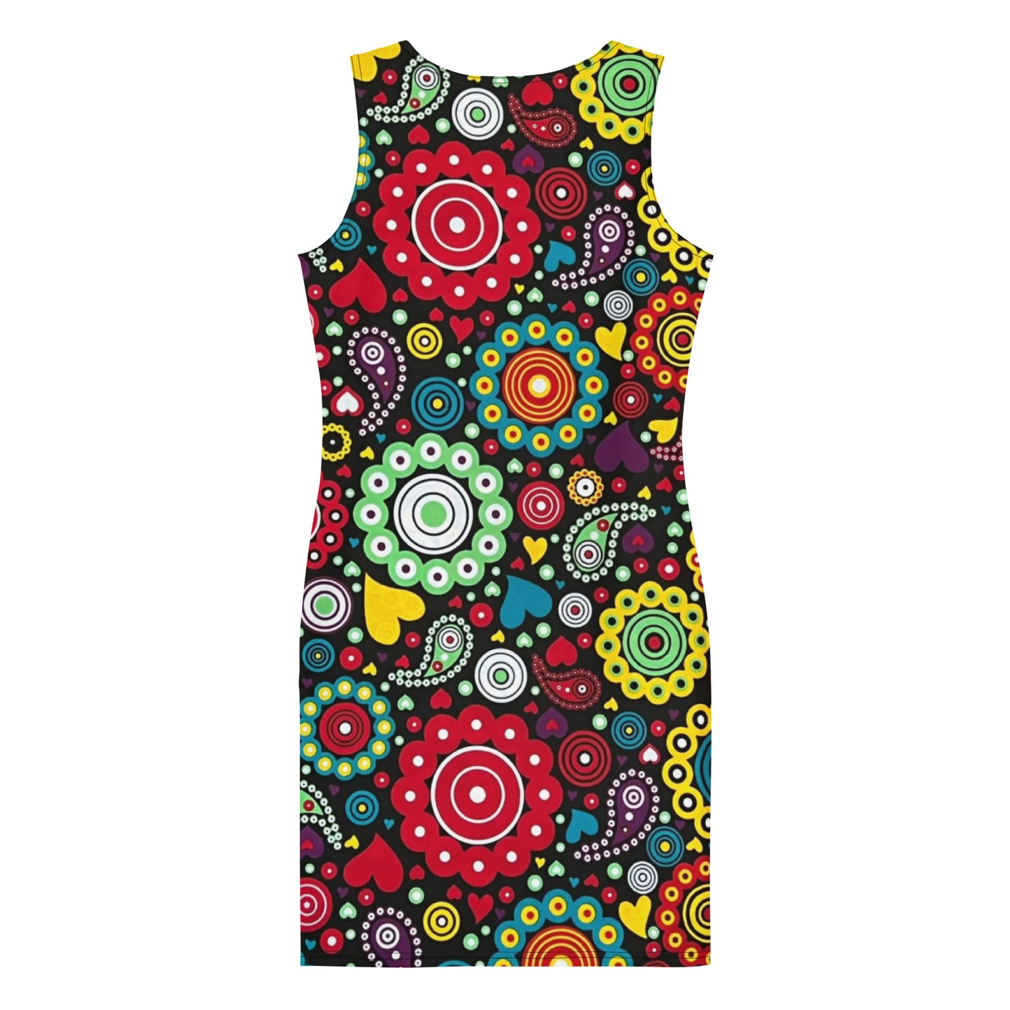 Multicolour Bloom Ankara Bodycon Dress