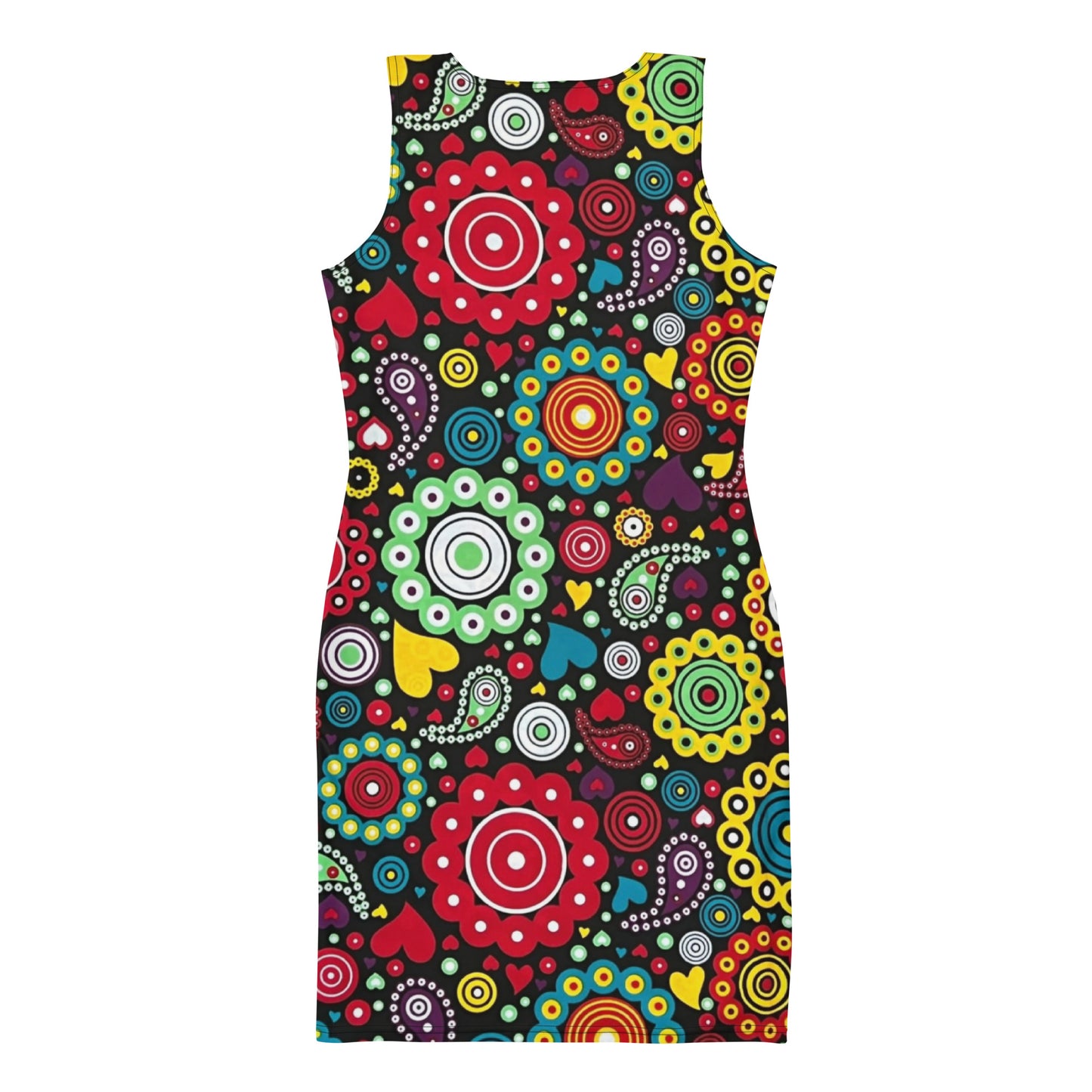 Multicolour Bloom Ankara Bodycon Dress